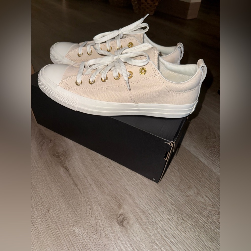 Women's Cream Canvas Converse Sneakers